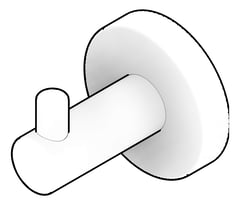 3D Documentation Image of RobeHook Single Abey Poco