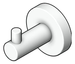 3D Shaded Image of RobeHook Single Abey Poco