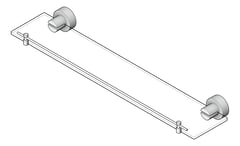 3D Shaded Image of Shelf Glass Abey Lucia 600