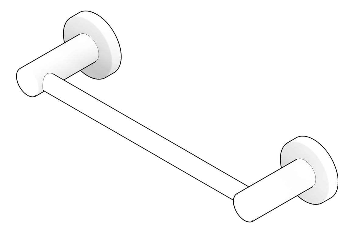 3D Documentation Image of TowelRail Single Abey Builders 300