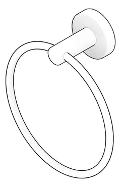 3D Documentation Image of TowelRing Single Abey Poco