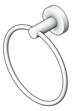 3D Shaded Image of TowelRing Single Abey Poco