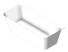 3D Shaded Image of Bath FreeStanding Abey Patinato GrandeClearStone 1690mm