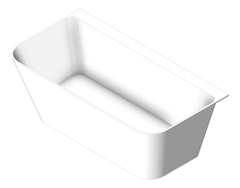 3D Shaded Image of Bath FreeStanding Abey Patinato PetiteClearStone 1524mm