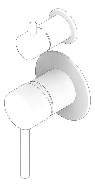 3D Documentation Image of MixerTap Shower Abey LuciaBuilders Diverter