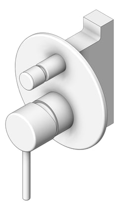 3D Shaded Image of MixerTap Wall Abey Lucia BathDiverter