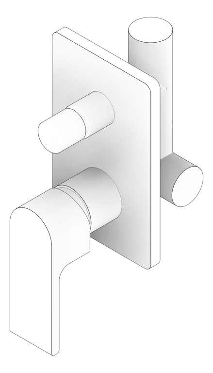 3D Documentation Image of MixerTap Wall Abey ParkAvenue ShowerBathDiverter