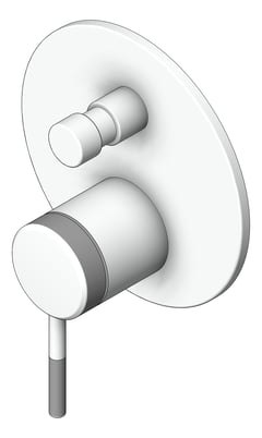 3D Shaded Image of MixerTap Wall Abey PocoK BathShower External Diverter