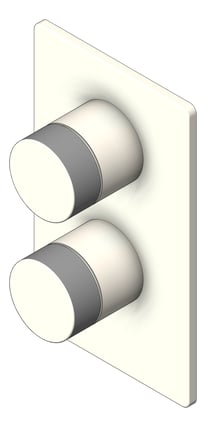 3D Shaded Image of MixerTap Wall Abey PocoP BathShower Rectangular