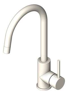 3D Shaded Image of Mixer Sink Abey Builders Gooseneck