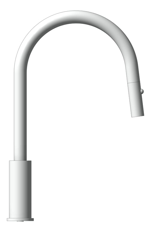 Left Image of Mixer Sink Abey Builders Gooseneck PullDown