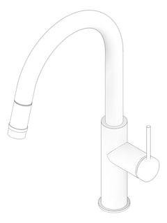 3D Documentation Image of Mixer Sink Abey Poco Gooseneck PullDown