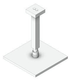 3D Shaded Image of Shower Ceiling Abey Vertical Square