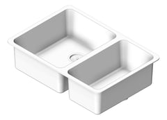 3D Shaded Image of Sink Kitchen Abey BLD OneAndOneThirdBowl