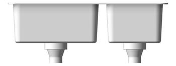 Front Image of Sink Kitchen Abey BLD OneAndOneThirdBowl