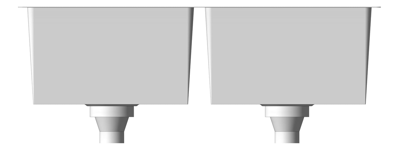 Front Image of Sink Kitchen Abey Builders DoubleBowl Overflow