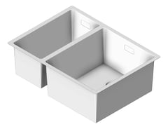 3D Shaded Image of Sink Kitchen Abey Builders OneAndOneThirdBowl Overflow