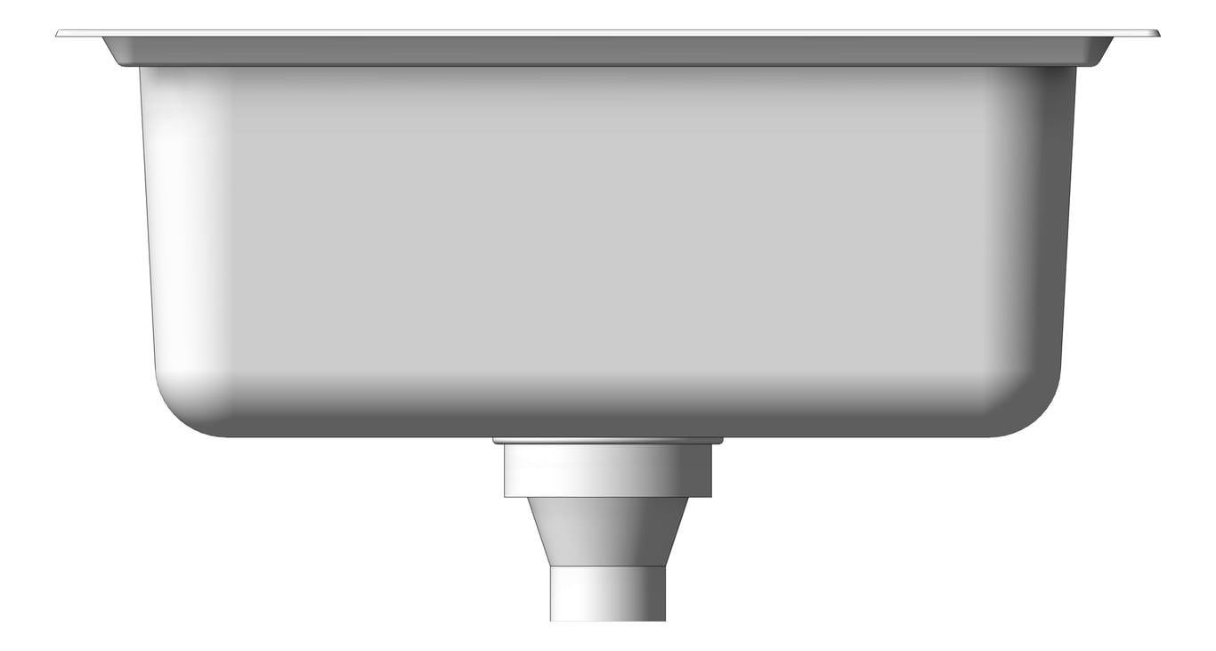 Left Image of Sink Kitchen Abey Builders OneAndThreeQuarterBowl LHS Inset