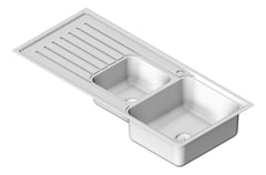 3D Shaded Image of Sink Kitchen Abey Builders OneAndThreeQuarterBowl RHS Inset