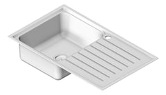 3D Shaded Image of Sink Kitchen Abey Builders SingleBowl LHS Inset