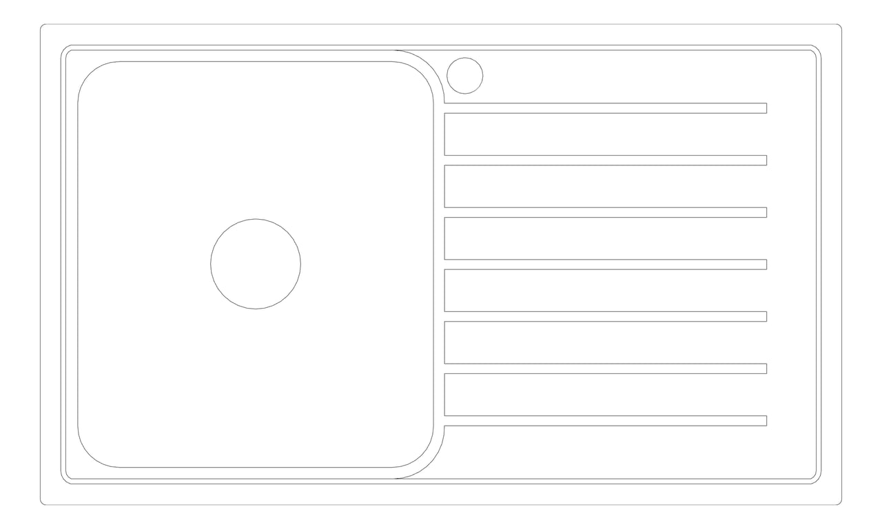 Plan Image of Sink Kitchen Abey Builders SingleBowl LHS Inset