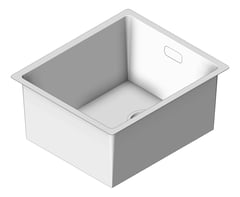 3D Shaded Image of Sink Kitchen Abey Builders SingleBowl Overflow