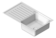 3D Shaded Image of Sink Kitchen Abey Builders SingleBowl RHS Inset