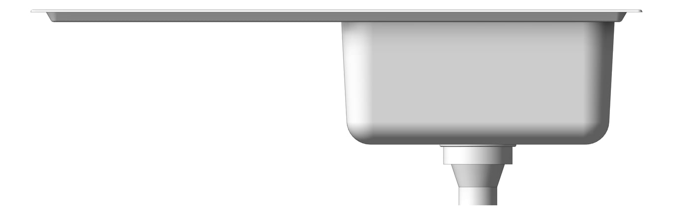 Front Image of Sink Kitchen Abey Builders SingleBowl RHS Inset