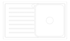 Plan Image of Sink Kitchen Abey Builders SingleBowl RHS Inset