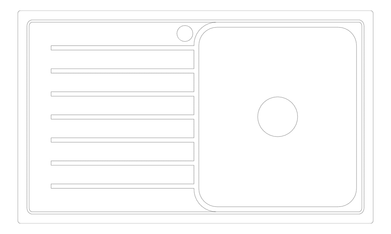 Plan Image of Sink Kitchen Abey Builders SingleBowl RHS Inset
