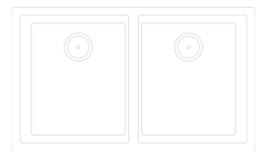 Plan Image of Sink Kitchen Abey CUA 340 DoubleBowl Undermount
