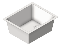 3D Shaded Image of Sink Kitchen Abey CUA 340 SingleBowl Undermount