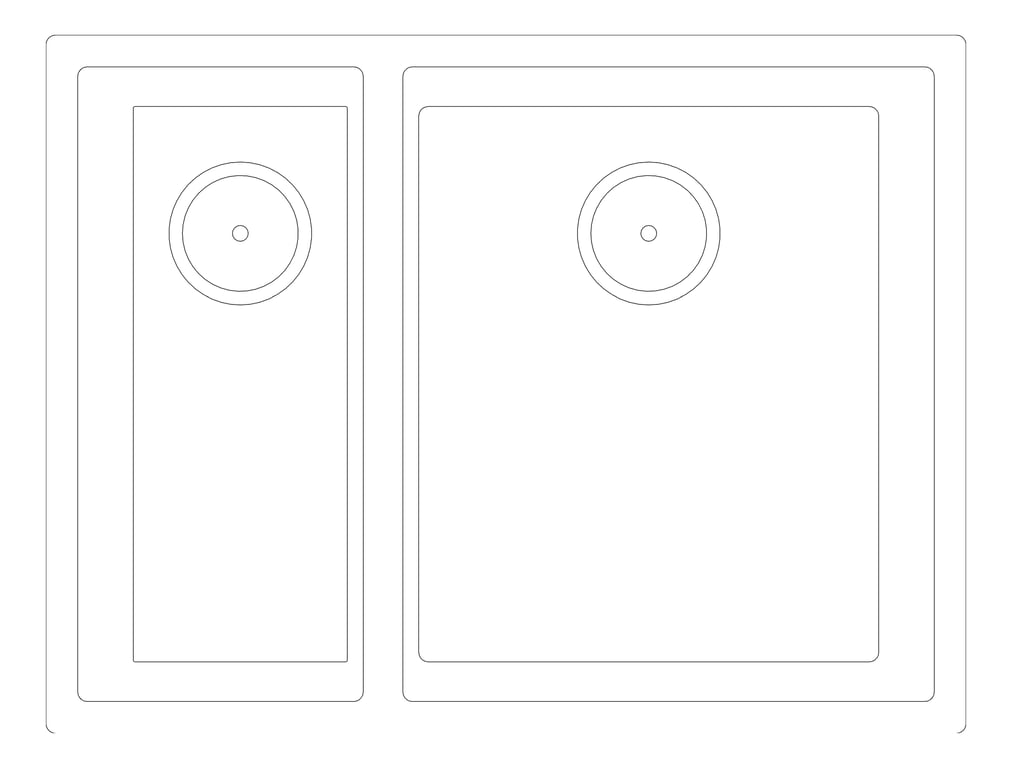 Plan Image of Sink Kitchen Abey CUA OneAndOneThirdBowl