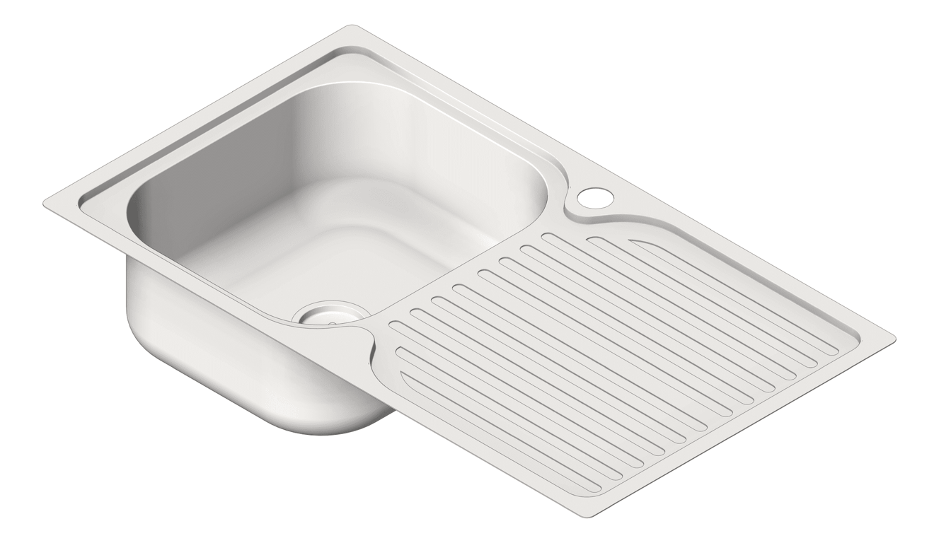 Navigate to Sink Kitchen Abey Entry SingleBowl LHS Inset
