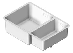 3D Shaded Image of Sink Kitchen Abey Lago OneAndOneThirdBowl