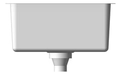 Left Image of Sink Kitchen Abey Lago OneAndOneThirdBowl