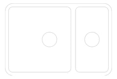 Plan Image of Sink Kitchen Abey Lago OneAndOneThirdBowl