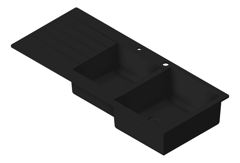 3D Shaded Image of Sink Kitchen Abey SchockSignus OneAndThreeQuarterBowl Drainer