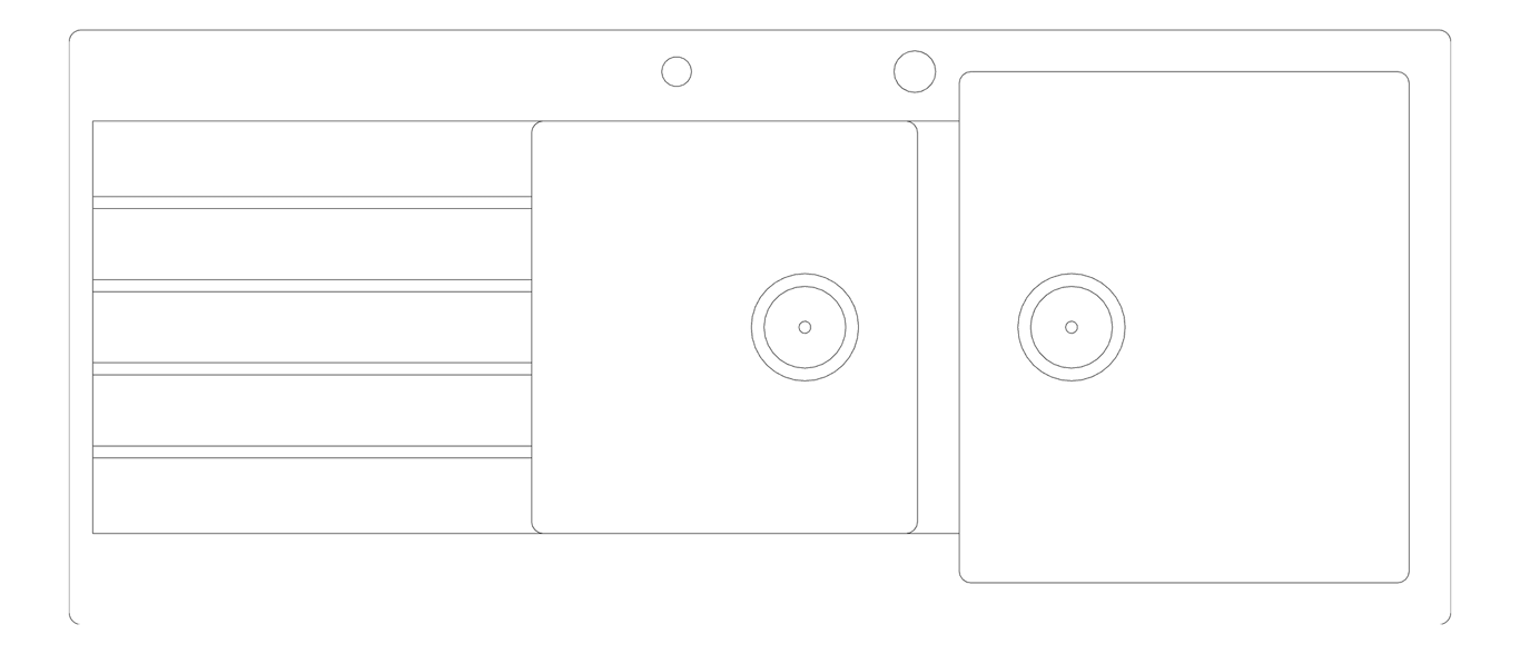 Plan Image of Sink Kitchen Abey SchockSignus OneAndThreeQuarterBowl Drainer