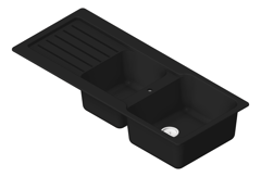 3D Shaded Image of Sink Kitchen Abey SchockTypos OneAndThreeQuarterBowl Drainer