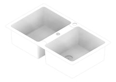 3D Documentation Image of Sink Kitchen Abey Schock DoubleBowl