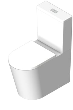 3D Shaded Image of ToiletSuite WallFaced Abey ParkAvenue Rimless