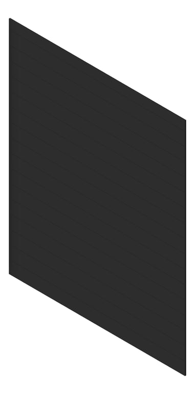 3D Presentation Image of Cladding Aluminium AliWood VLine Horizontal 180 Black