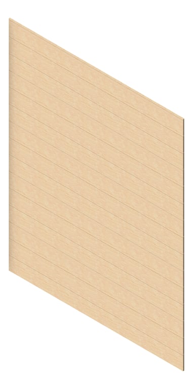 3D Presentation Image of Cladding Aluminium AliWood VLine Horizontal 200Shadowline Driftwood