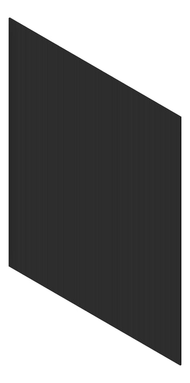 3D Presentation Image of Cladding Aluminium AliWood VLine Vertical 150Castellated Black