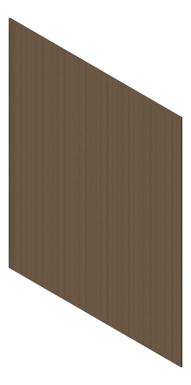 3D Presentation Image of Cladding Aluminium AliWood VLine Vertical 150Castellated CharcoalAsh