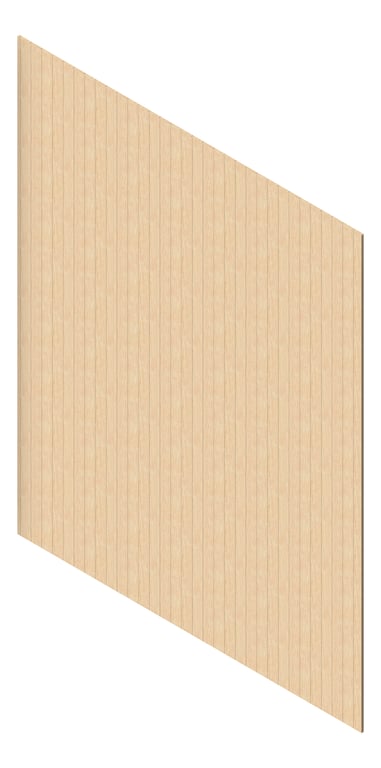 3D Presentation Image of Cladding Aluminium AliWood VLine Vertical 150Castellated Driftwood