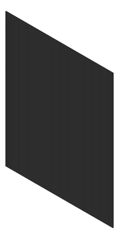 3D Presentation Image of Cladding Aluminium AliWood VLine Vertical 180 Black