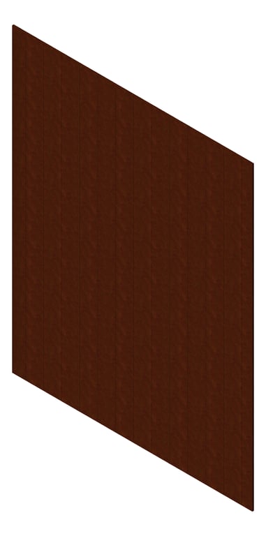 3D Presentation Image of Cladding Aluminium AliWood VLine Vertical 180 Corten