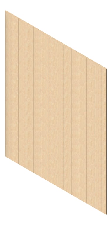 3D Presentation Image of Cladding Aluminium AliWood VLine Vertical 180 Driftwood